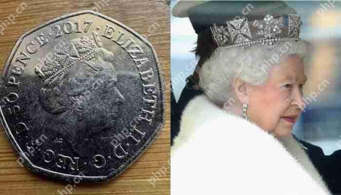 一款罕见的50便士硬币，其中包括伊丽莎白二世女王和本杰明·兔子，在eBay上出售